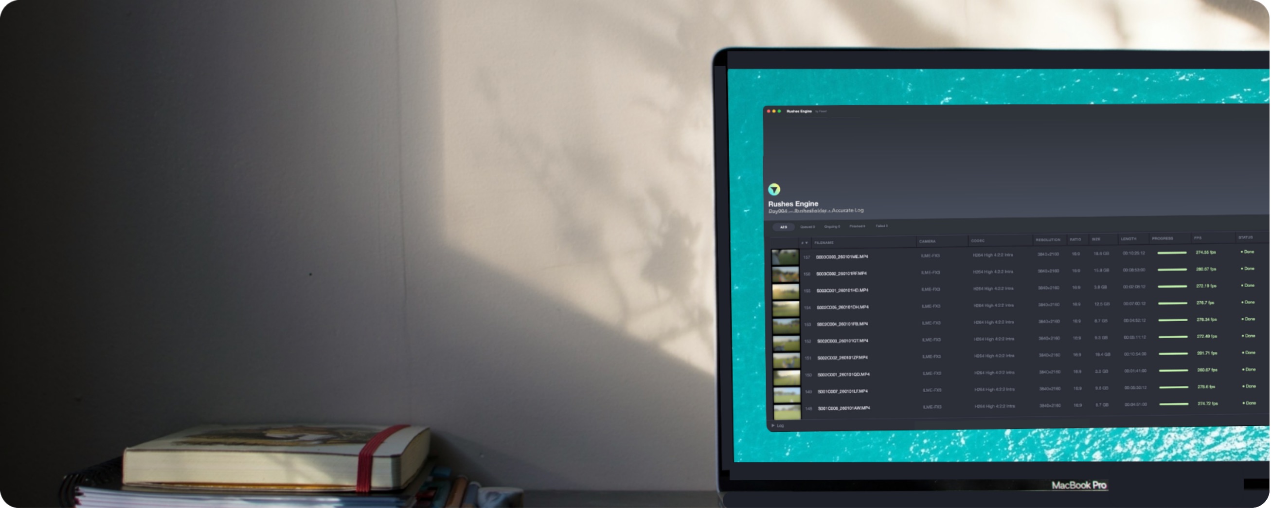 Fleeet running on a laptop on a sunlit desk